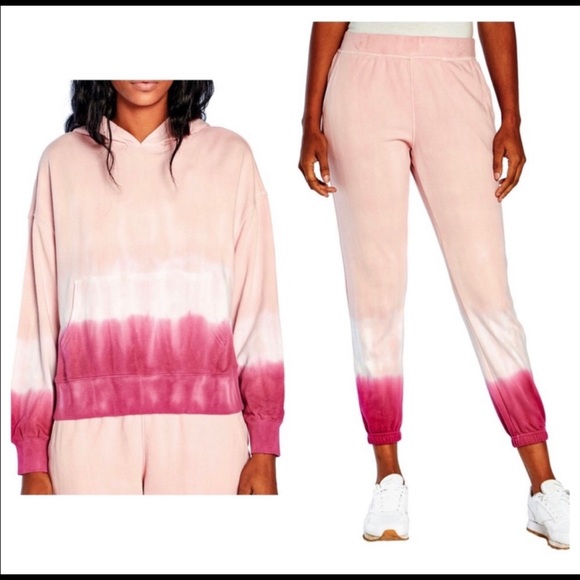 Wildfox Tie Dye Sweatsuit 2-Piece Set Sweatshirt & Jogger Sweat Pants - Picture 1 of 1